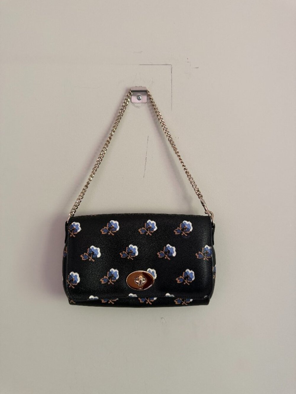 Coach Mini Ruby Bramble Rose Crossbody F35909 – Blue/Black Floral – 2 Straps